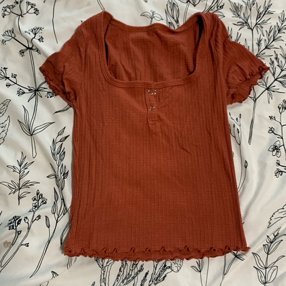Orange crop top